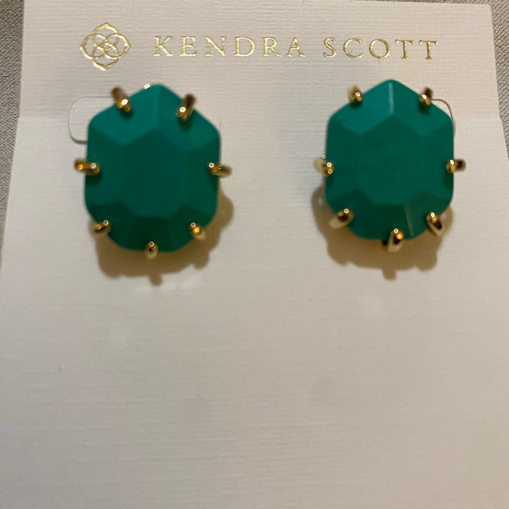 Kendra Scott Teal Morgan Earrings EEUC.